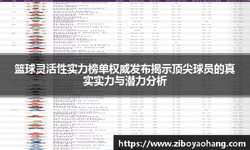 篮球灵活性实力榜单权威发布揭示顶尖球员的真实实力与潜力分析